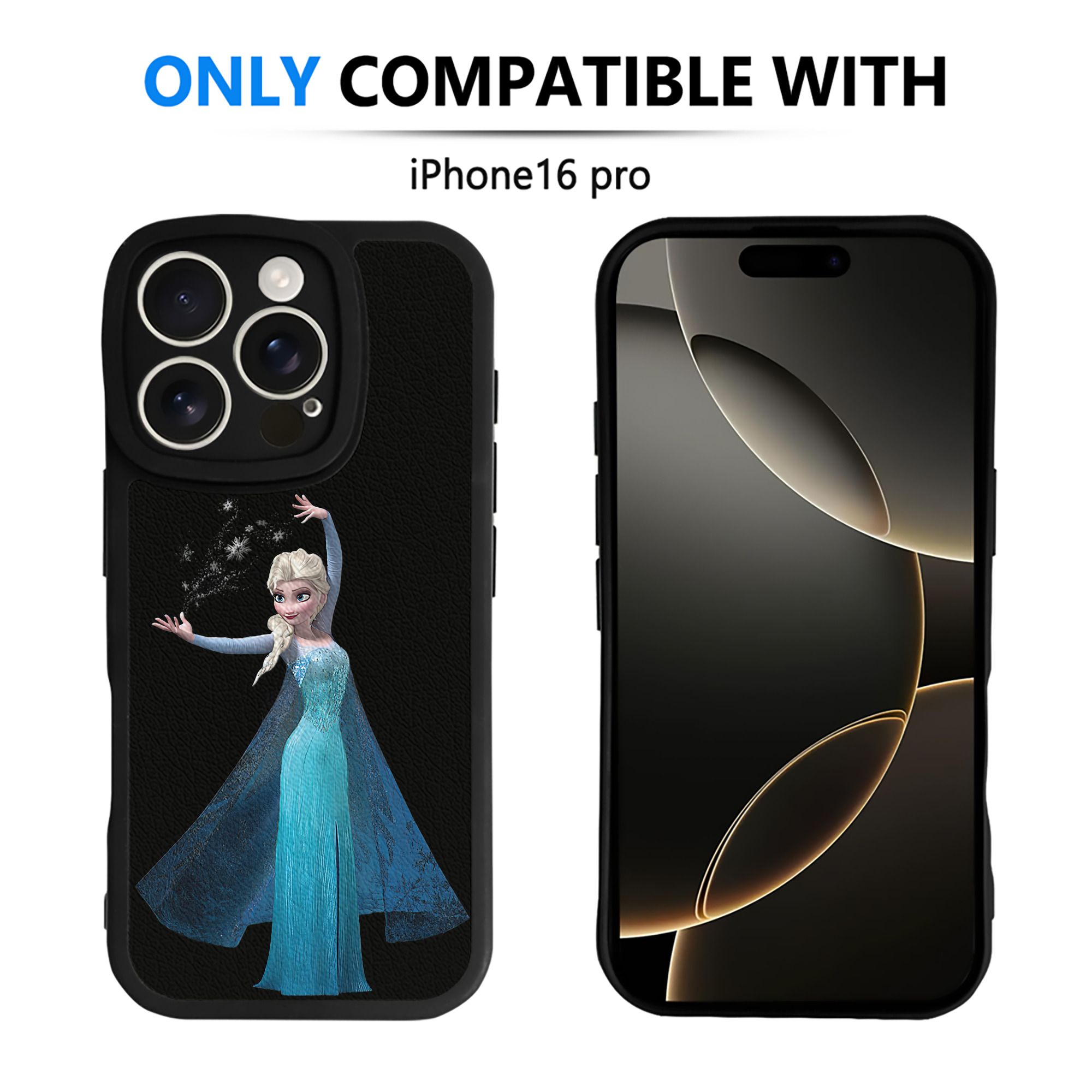 （画像用） アナと雪の女王 アンナ エルサ Frozen Anna Elsa 【iPhone 16シリーズ対応】シリコンスマホケース（レザー調） 材質：シリコン